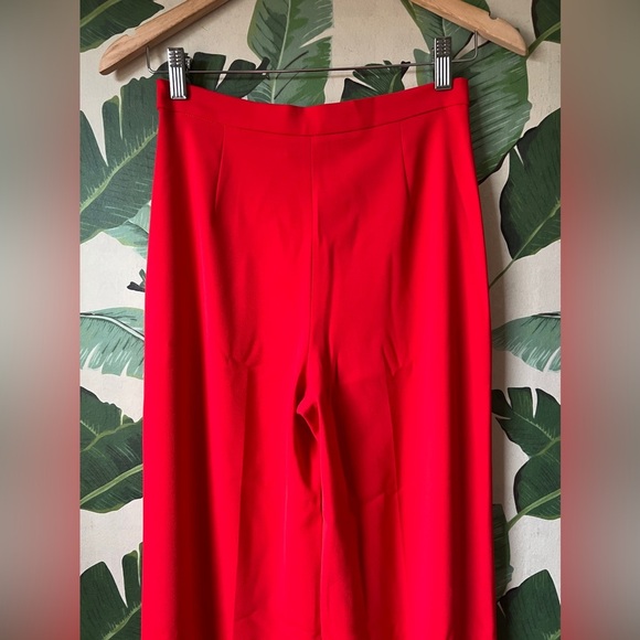 Amanda Uprichard Trousers Red Flare Leg XS NWT - Picture 7 of 9